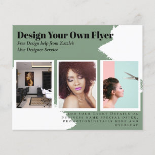 Flyer MODELO Design verde Abstrato SAUDÁVEL