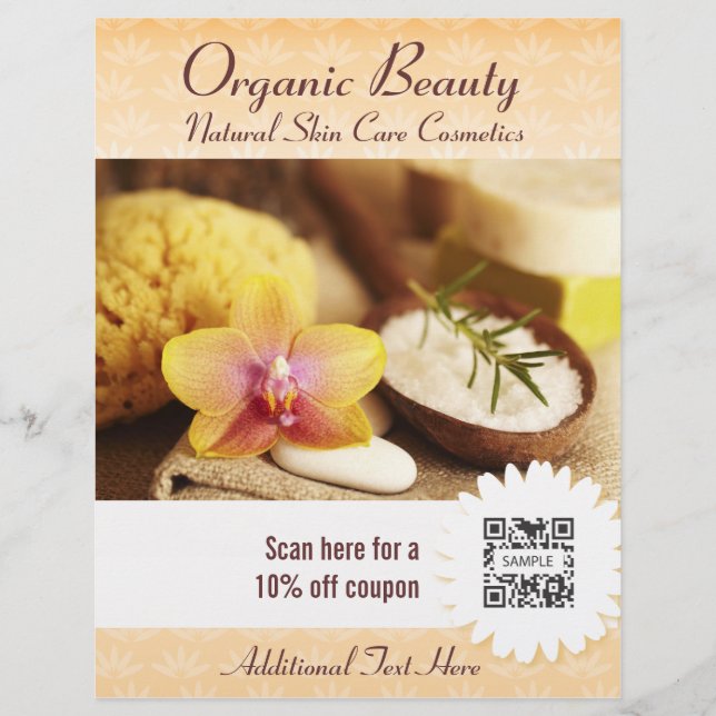 Flyer Modelo Organic Beauty (Frente)