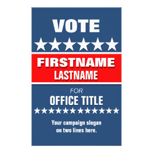 Flyer Modelo político da campanha personalizada