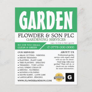 Flyer Modern Bold, Serviço de Jardinagem, Horticulturist