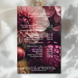 Flyer Modern Flower Salon Pricelist