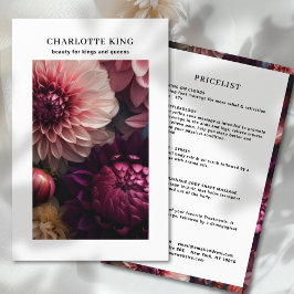 Flyer Modern Flower Salon Pricelist