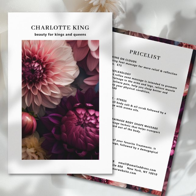 Flyer Modern Flower Salon Pricelist (Modern Flower Salon Pricelist Flyer)