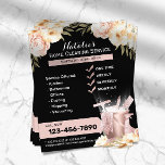 Flyer Modern House Clearing Maid Service Classy Floral<br><div class="desc">Flyers Elegante de Serviços de Limpeza de Casa Moderna.</div>