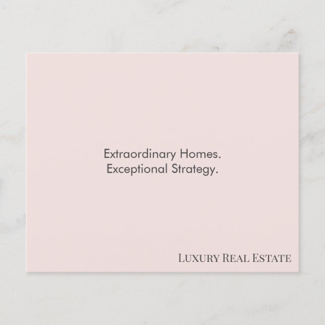 Flyer Modern Luxury Real Estate Postcard | Bespoke Home  (Frente)
