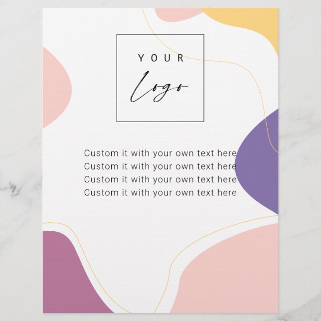 Flyer Modern Trendy Chic Wavy Fortalece seu logotipo (Frente)