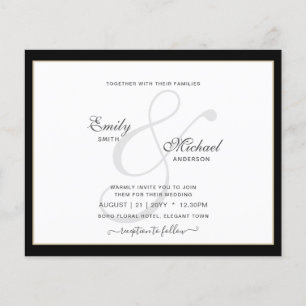 Flyer Modern Vintage Ampersand Typografia Casamento QR c