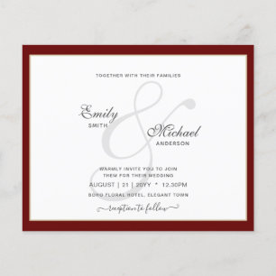 Flyer Modern Vintage Ampersand Typografia Casamento QR c