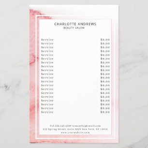 Flyer Modern Watercolor Abstrakt Weiß Rosa