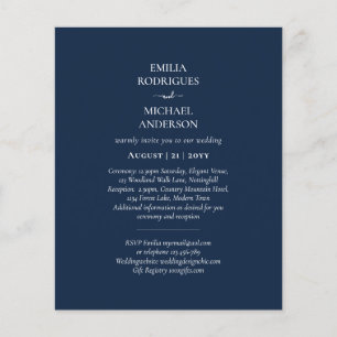 Flyer Moderno Casamento Monocromático Simples e Econômic