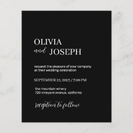 Flyer Moderno e minimalista simples | Convite Para Casam