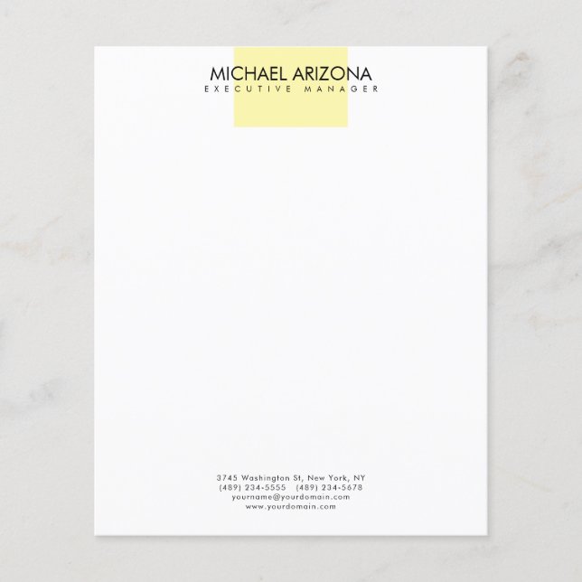 Flyer Moderno Minimalista Simples Plano  (Frente)