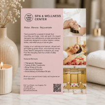 Moderno Spa Bem-Estar Rosa Promocional Empresarial