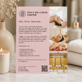 Flyer Moderno Spa Bem-Estar Rosa Promocional Empresarial