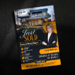Flyer Moderno Yellow acabou de vender corretor imobiliár<br><div class="desc">Celebre os seus êxitos e atraia novos clientes com este modelo do folheto imobiliário "Acabo de Vender"! Este design profissional é perfeito para mostrar suas vendas recentes e demonstrar sua expertise no mercado. Você pode adicionar rapidamente suas marcas, detalhes de contato, informações sobre propriedades e estatísticas do mercado local. O...</div>