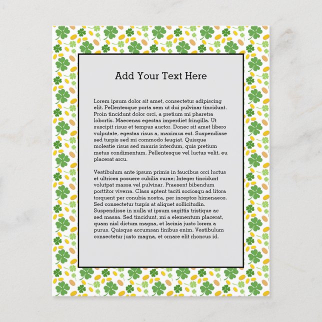 Flyer Moedas de Dia de São Patrício de revestimento de f (Frente)