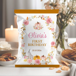 Flyer Molhador Chip Bag do primeiro aniversario Pumpkin