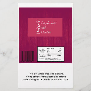 Flyer Molhador de Doces para Casamentos de Madeira Rosa/