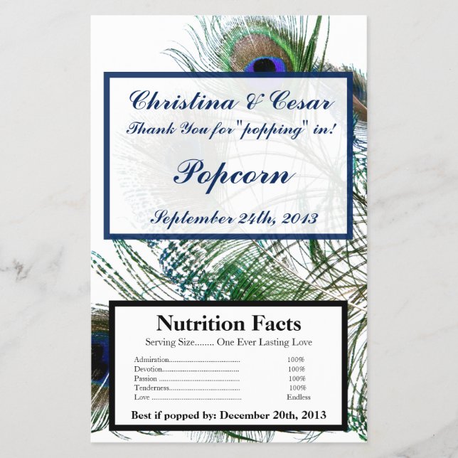 Flyer Molhador de Microondas Paquífero Pavão Pavão Azul (Frente)