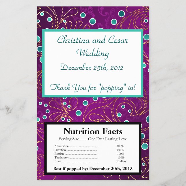 Flyer Molhador de Microondas Pipoca Árabe Roxo (Frente)