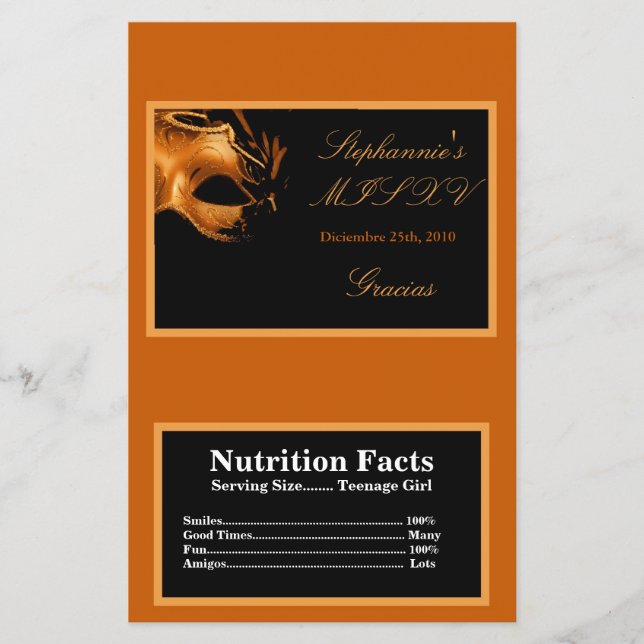 Flyer Molhador de Microondas Pipoca Mis XV Laranja (Frente)