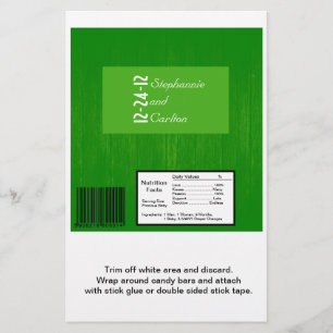 Flyer Molhador Docente de Casamento de Madeira Verde/Ver