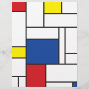 Flyer Mondrian Minimalist Geometric De Stijl Modern Art