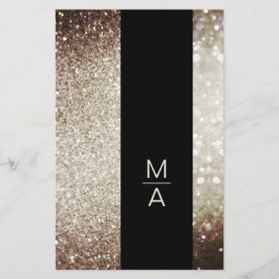 Flyer Monograma Elegante Dourado