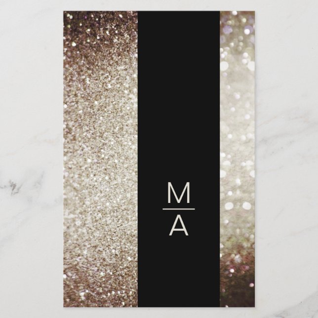 Flyer Monograma Elegante Dourado (Frente)