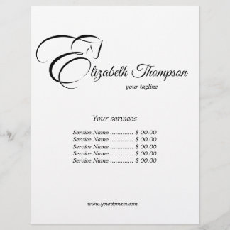 Flyer Monograma - Letra E Cavalo a preto