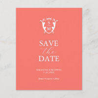 Monograma Orçamento Laranja Salvar Data