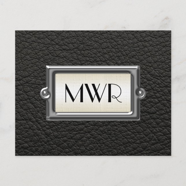 Flyer Monogrammed 3-Letter Executive Men Personalizado (Frente)