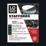 Flyer Motor de Automóvel, Publicidade de Alerta Automáti<br><div class="desc">Motor De Automóvel,  Folhetos De Publicidade De Alerta Automático Pela Loja De Cartão de visita.</div>