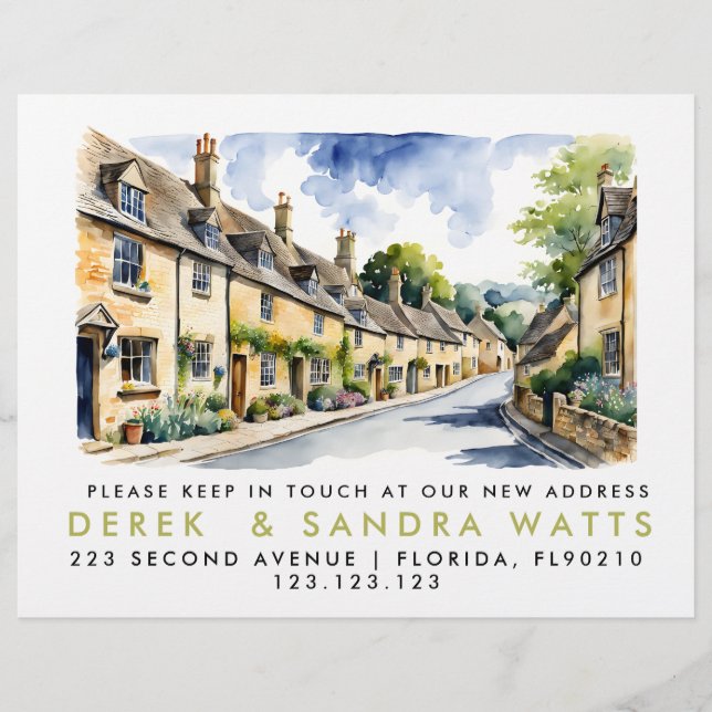 Flyer mudança de endereço,d anúncio movido cotswold (Frente)