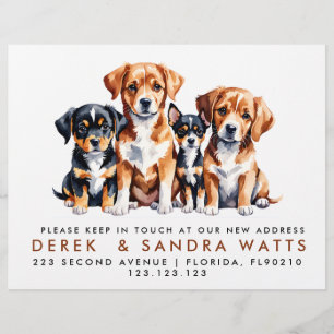 Flyer mudança de endereço que movemos cães de anúncio