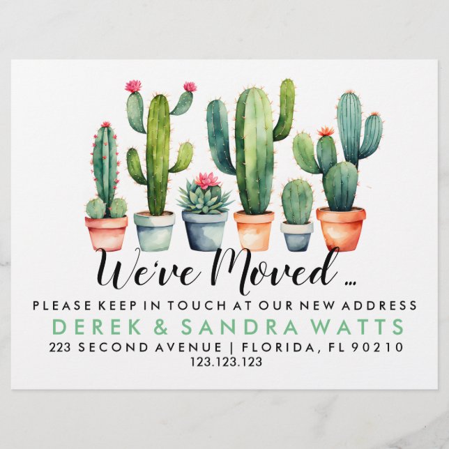 Flyer Mudança de endereço que movemos potes de plantas (Frente)