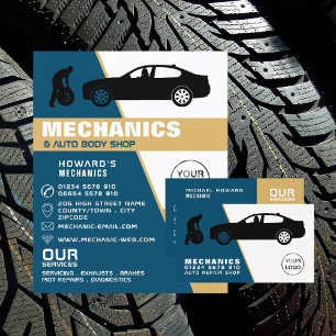 Flyer Mudança de pneus, automecânica e reparação de 