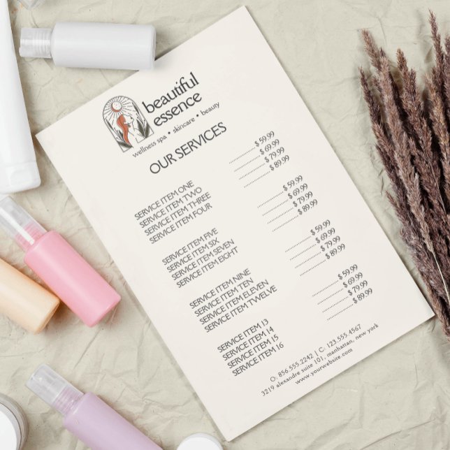 Flyer Mulher Sai do Moon Arch SKINCARE Spa de Bem-Estar  (Criador carregado)