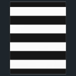 Flyer Na moda de faixas brancas e pretas<br><div class="desc">As listras gráficas preto e branco a negrito decor de forma horizontal ou vertical são um estilo moderno de design gráfico clássico que sempre dá um presente personalizado para você mesmo ou para alguém especial na sua lista, estas certamente dão uma impressão em qualquer ocasião festiva. Envie-nos um e-mail usando...</div>