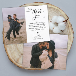 Flyer Na moda de Orçamento Foto de Casamento Obrigado