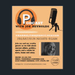 Flyer Na moda Design, Podcaster, Podcast Advertising<br><div class="desc">Na moda Design,  Podcaster,  Podcast Advertising Flyer da Cartão de visita.</div>