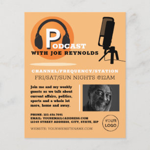 Flyer Na moda Design, Podcaster, Podcast Advertising