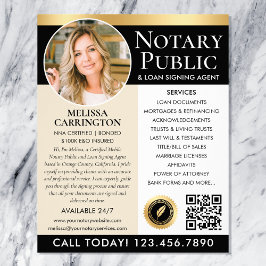 Flyer Na moda Notary Public Services Photo Black