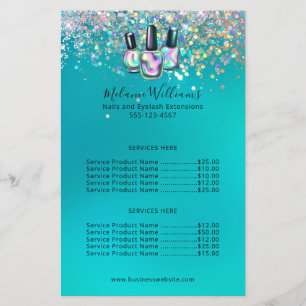 Flyer Nail Artist Manicure Sparkle Business