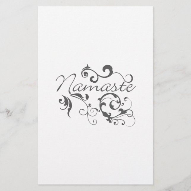 Flyer Namaste em espirais de cinza escura (Frente)