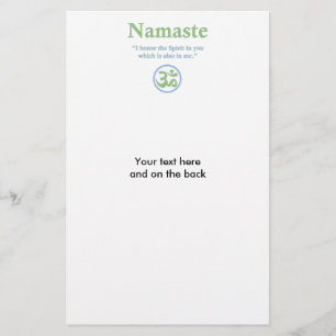 Flyer Namaste significado com Símbolo Om