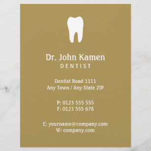 Flyer Name Dentist Gold Info