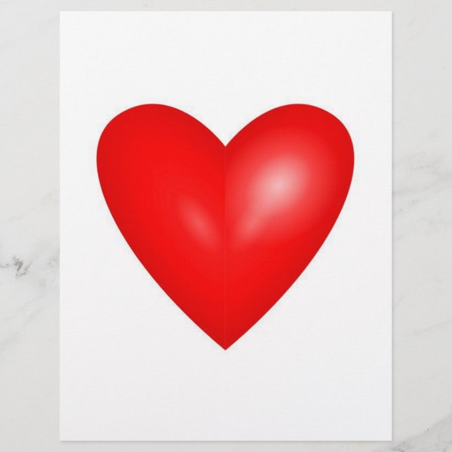 Flyer Namorados Red Heart Wedding (Frente)