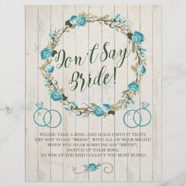 Flyer Não diga noiva! Jogo do chá de panela (Frente)