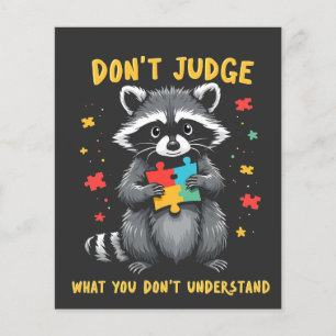 Flyer Não julgue o que não entende de Raccoon